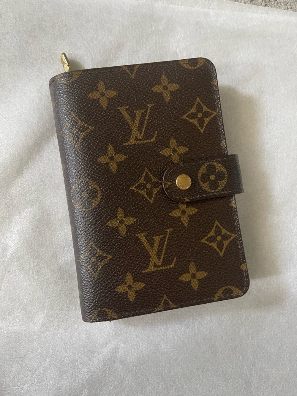 Louis Vuitton Brown Monogram wallet with Gold Hardware